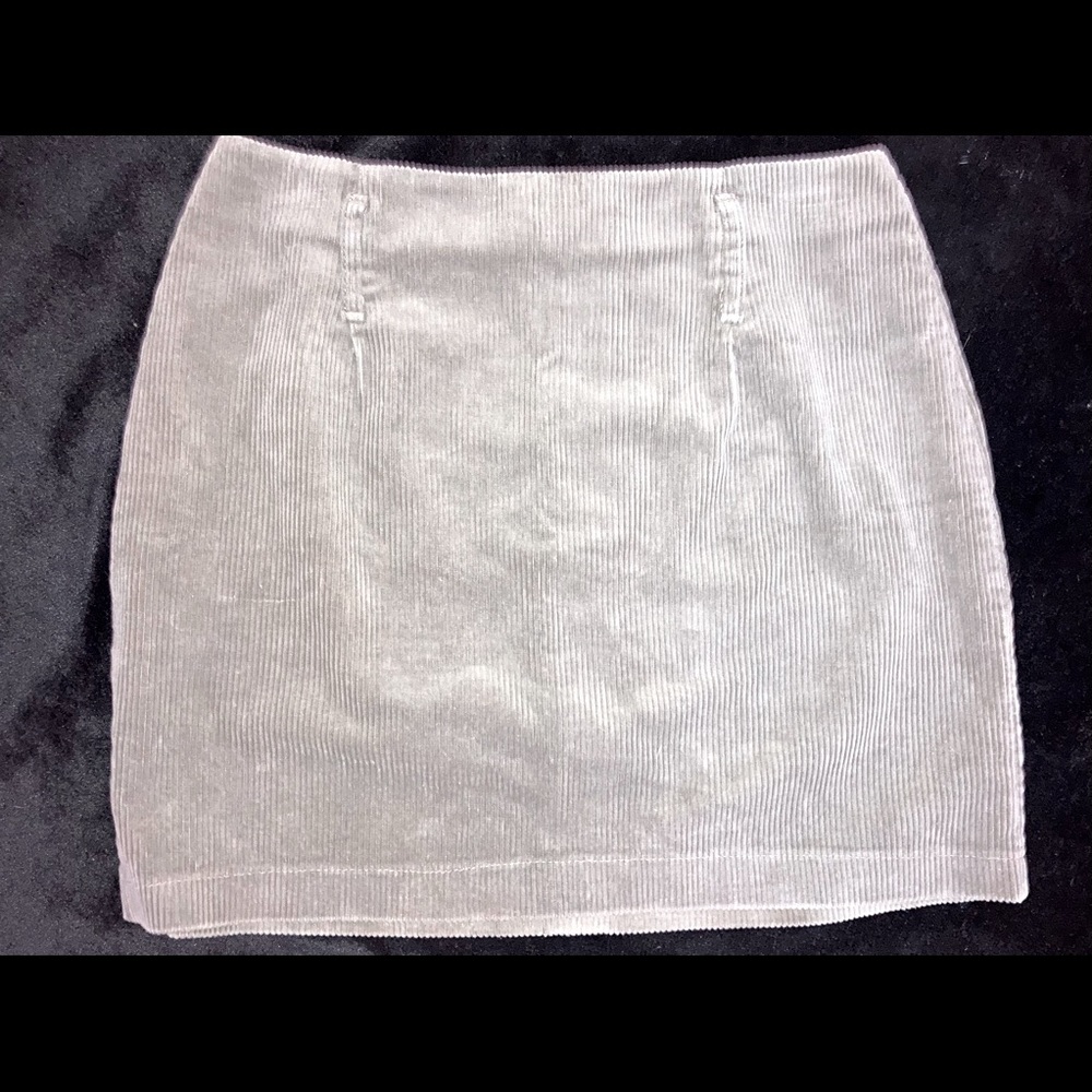 Green corduroy skirt